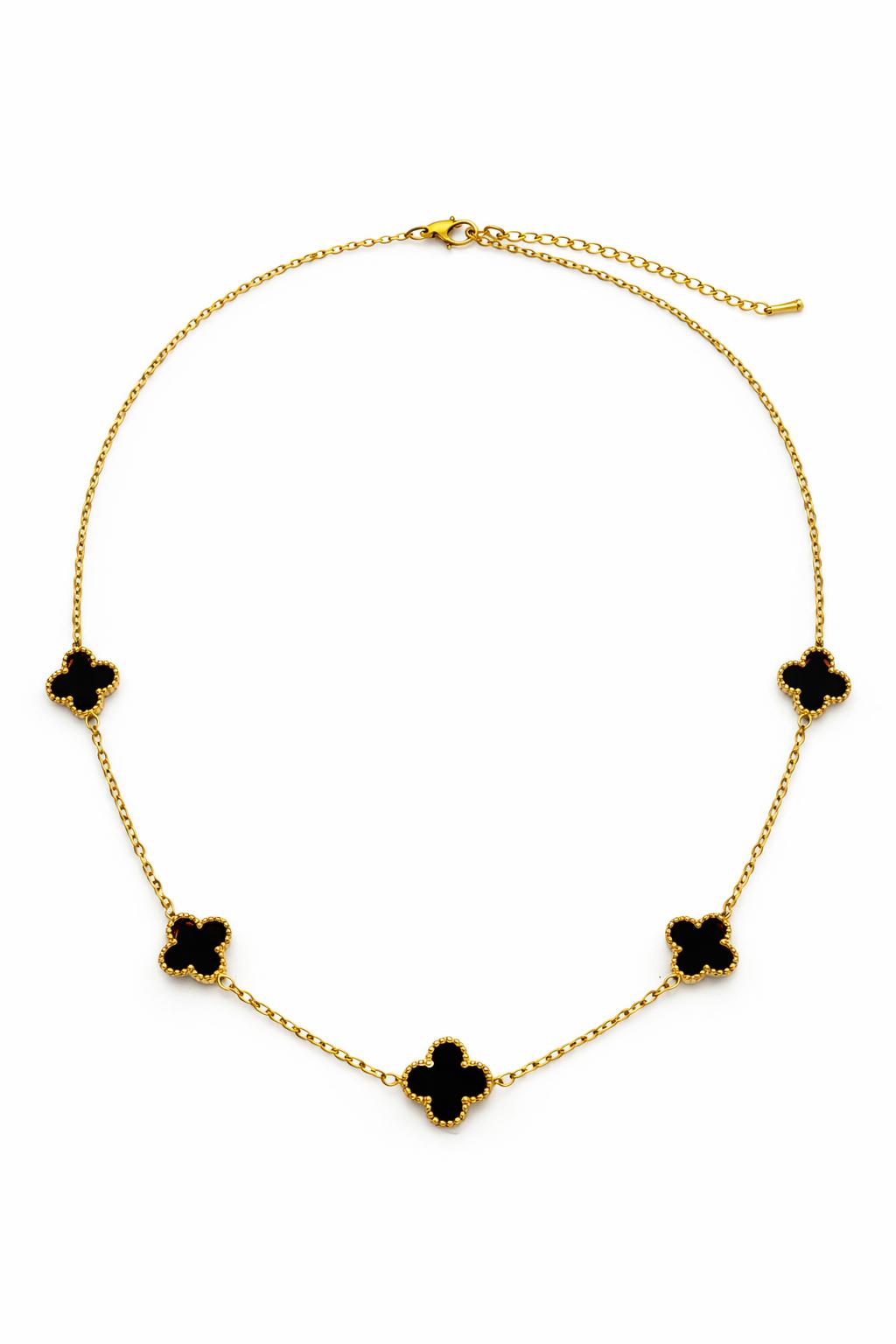 Black clover necklace