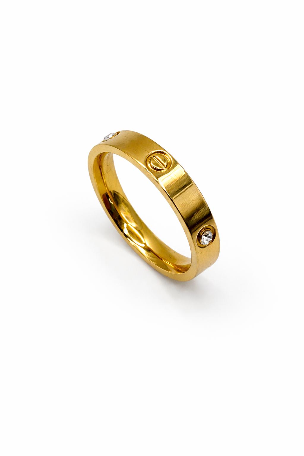 Love ring with stone